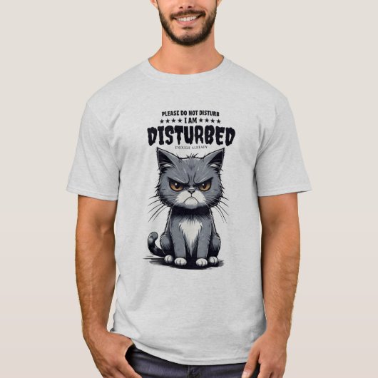 Grumpy Cat Funny Do Not Disturb Humor Shirt (Vorderseite)