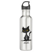 GRUMPY CAT - Funny Meh Cat - Crazy Cat Lady Gift Edelstahlflasche (Vorderseite)
