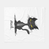 GRUMPY CAT - Funny Meh Cat - Crazy Cat Lady Gift Fleecedecke (Vorderseite (Horizontal))