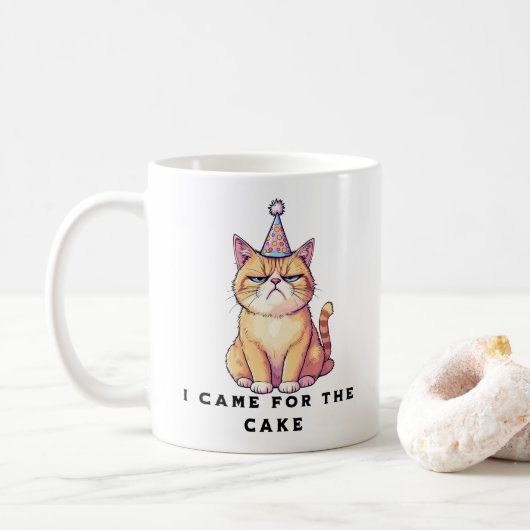 Grumpy Cat Geburtstag Kaffeetasse (Mit Donut)