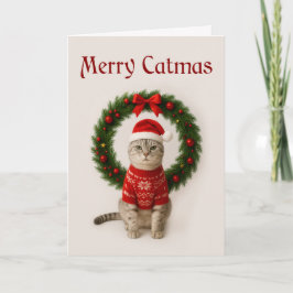 Grumpy Cat gefaltete Weihnachtskarte Karte