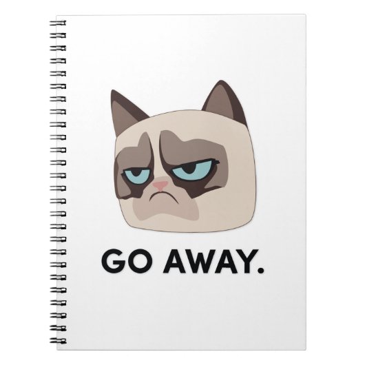 Grumpy Cat "Go Away" Sketch Notizblock (Vorderseite)