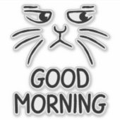 Grumpy Cat "Good Morning" Aufkleber (Vorderseite)