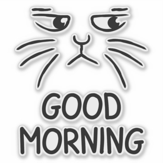 Grumpy Cat "Good Morning" Aufkleber (Vorderseite)
