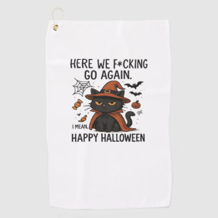 Grumpy Cat Halloween Klassischer T - Shirt Golfhandtuch