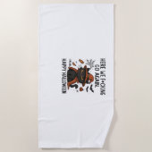 Grumpy Cat Halloween Klassischer T - Shirt Strandtuch (Vorderseite)