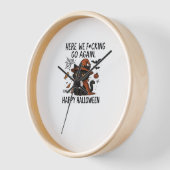 Grumpy Cat Halloween Klassischer T - Shirt Uhr (Winkel)