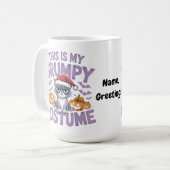 Grumpy Cat Halloween-Kostüm Lustiger Feiertag Tier Kaffeetasse (Vorderseite Links)