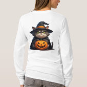 Grumpy Cat Halloween Kürbislaterne 🎃 T-Shirt (Rückseite)