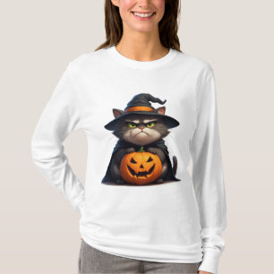 Grumpy Cat Halloween Kürbislaterne 🎃 T-Shirt