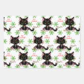 Grumpy Cat Happy Holiday Red und Green 3 Wrapping Geschenkpapier Set (Vorderseite 2)