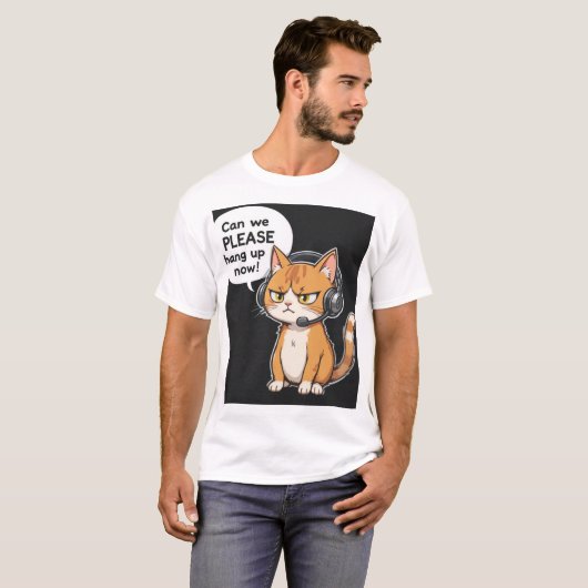 Grumpy Cat Headset T - Shirt (Vorne ganz)