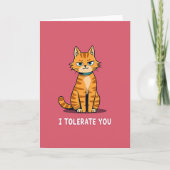 Grumpy Cat Ich dulde dich Karte (Vorderseite)