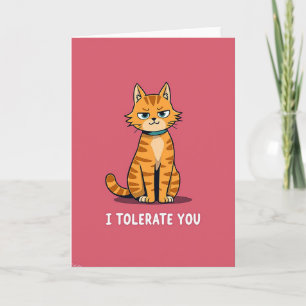 Grumpy Cat Ich dulde dich Karte