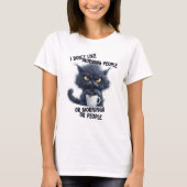 Grumpy Cat Ich mag Morgenmenschen nicht T-Shirt (Vorderseite)