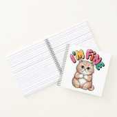 Grumpy Cat "I'm Fine" Funny Cartoon Shirt Notizblock (Innenseite)