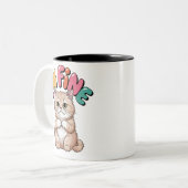 Grumpy Cat "I'm Fine" Funny Cartoon Shirt Zweifarbige Tasse (Vorderseite Links)