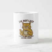 Grumpy Cat in Energy-Saving Mode Mug Jumbo-Tasse (Vorderseite)
