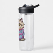 Grumpy Cat in Pajamas mit Kaffee Trinkflasche (Links)