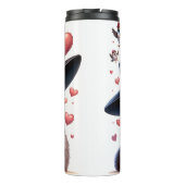 Grumpy Cat in Top Hat Thermosbecher (Rückseite)