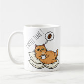 Grumpy Cat Kaffeezeit Keramikbecher Kaffeetasse (Links)