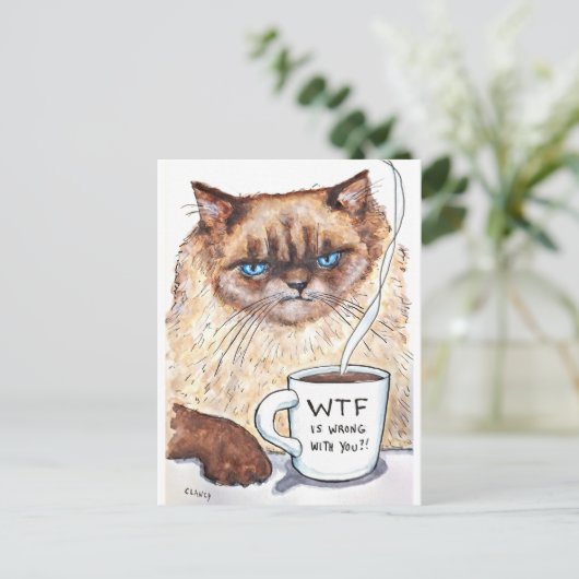 Grumpy Cat Karte (Stehend Vorderseite)