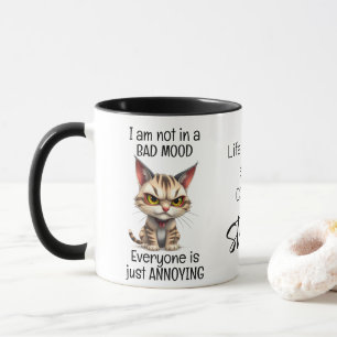 Grumpy Cat Life beginnt nach dem Kaffee-Zitat Tasse