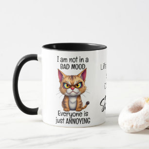 Grumpy Cat Life beginnt nach dem Kaffee-Zitat Tasse