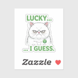 Grumpy Cat Lucky I Guess Lustiger Sarkastischer Au Aufkleber