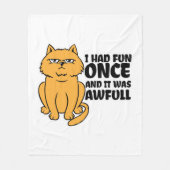 Grumpy Cat - Meme Funny Cat Fleecedecke (Vorderseite)