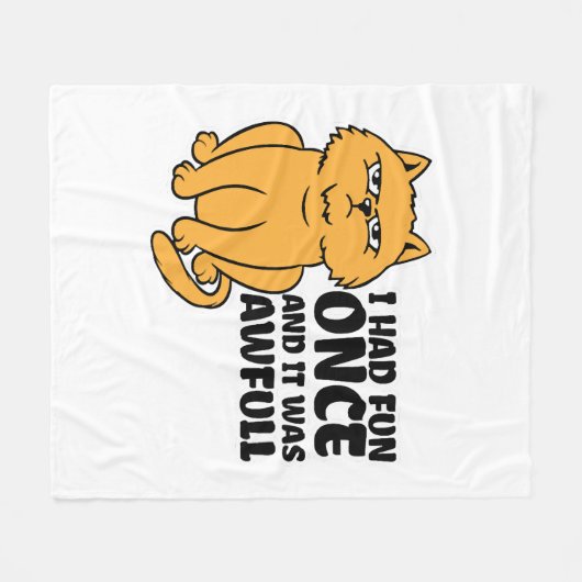 Grumpy Cat - Meme Funny Cat Fleecedecke (Vorderseite (Horizontal))