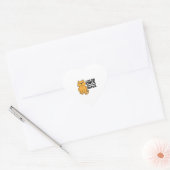 Grumpy Cat - Meme Funny Cat Herz-Aufkleber (Umschlag)