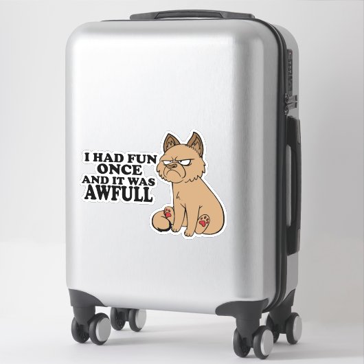 Grumpy Cat - Meme Funny Cat - Spaß Aufkleber (Koffer)