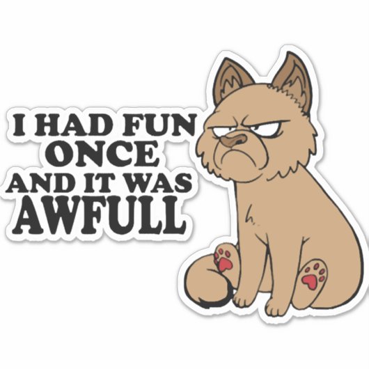 Grumpy Cat - Meme Funny Cat - Spaß Aufkleber (Vorderseite)