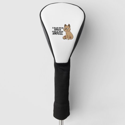 Grumpy Cat - Meme Funny Cat - Spaß Golf Headcover (Vorderseite)