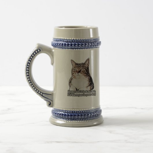 Grumpy Cat Meme für Katzenbesitzer und Kätzchenbes Bierglas (Links)
