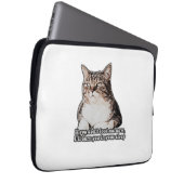 Grumpy Cat Meme für Katzenbesitzer und Kätzchenbes Laptopschutzhülle (Vorne Rechts)