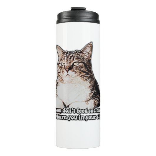 Grumpy Cat Meme für Katzenbesitzer und Kätzchenbes Thermosbecher (Vorderseite)