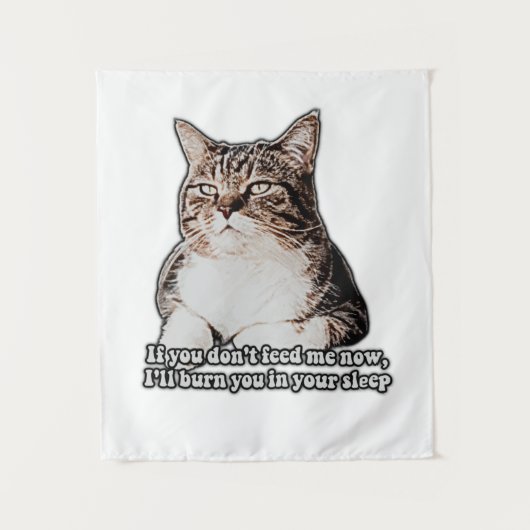 Grumpy Cat Meme für Katzenbesitzer und Kätzchenbes Wandteppich (Vorderseite)