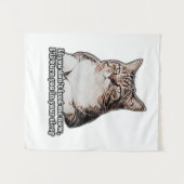 Grumpy Cat Meme für Katzenbesitzer und Kätzchenbes Wandteppich (Vorderseite (Horizontal))