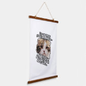 Grumpy Cat Meme für Katzenbesitzer und Kätzchenlie Wandteppich Mit Holzrahmen (Gewinkelt)