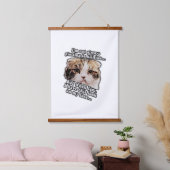 Grumpy Cat Meme für Katzenbesitzer und Kätzchenlie Wandteppich Mit Holzrahmen (Schlafzimmer)