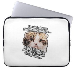 Grumpy Cat Meme für Katzenbesitzer und Katzenliebh Laptopschutzhülle