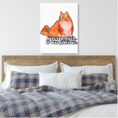 Grumpy Cat Meme für Katzenfreunde und Kittenliebha Leinwanddruck (Insitu (Schlafzimmer))