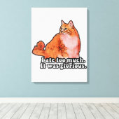 Grumpy Cat Meme für Katzenfreunde und Kittenliebha Leinwanddruck (Insitu (Holzboden))