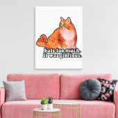 Grumpy Cat Meme für Katzenfreunde und Kittenliebha Leinwanddruck (Insitu (Wohnzimmer))