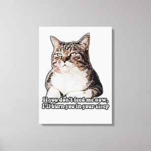 Grumpy Cat Meme für Katzenliebhaber und Katzenbesi Leinwanddruck