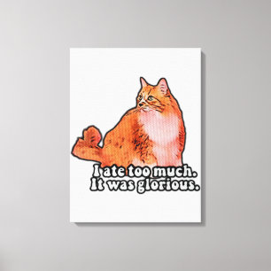 Grumpy Cat Meme für Katzenliebhaber und Kitten-Fan Leinwanddruck