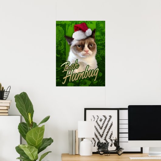 Grumpy Cat Merry Christmas / Bah Humbug Poster (Heimbüro)