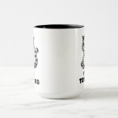 Grumpy Cat mit Coffee Funny Lazy Cartoon Style Tasse (Zentrum)